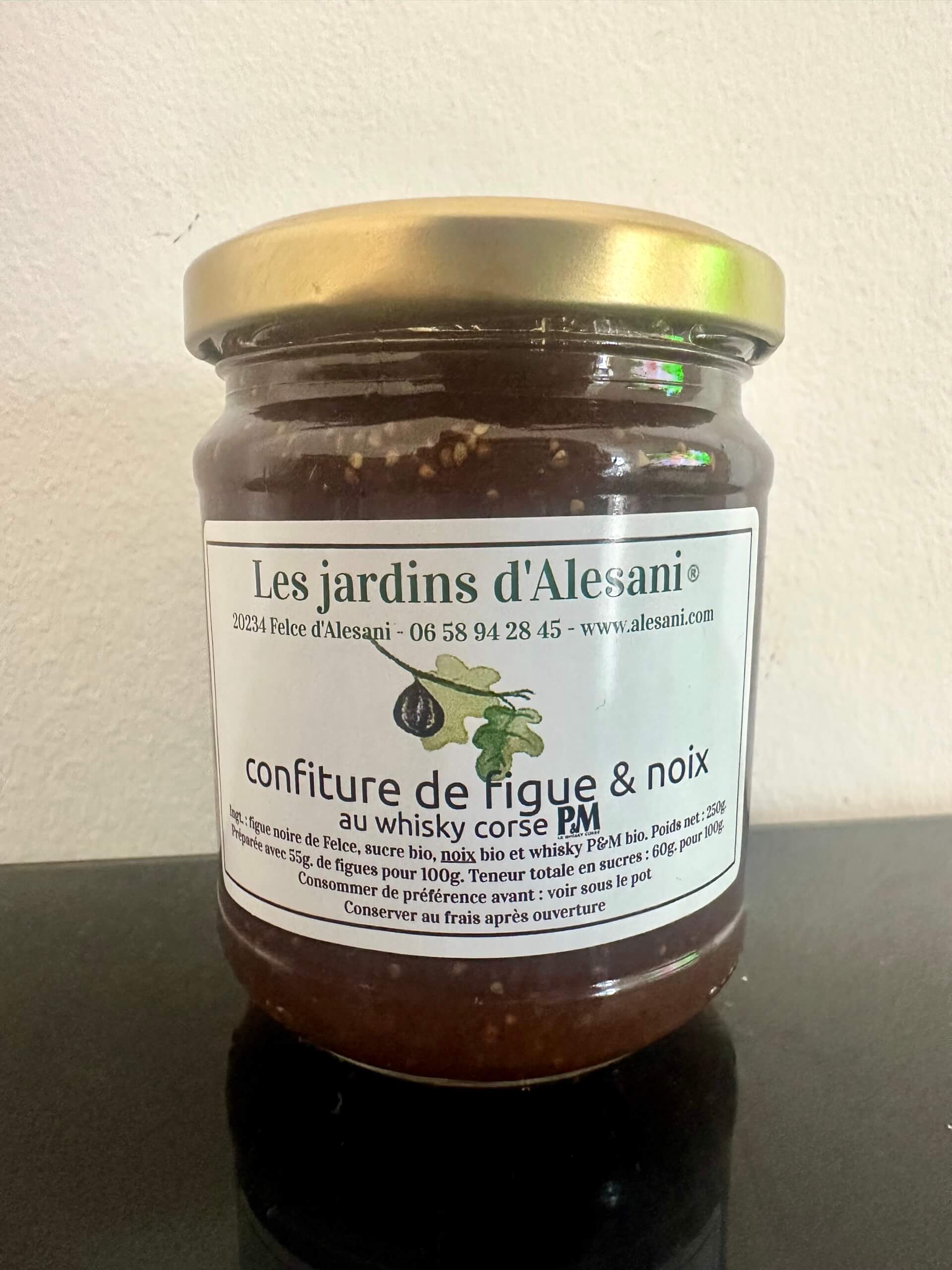 CONFITURE FIGUE ET NOIX AU WHISKY P&M CORSE