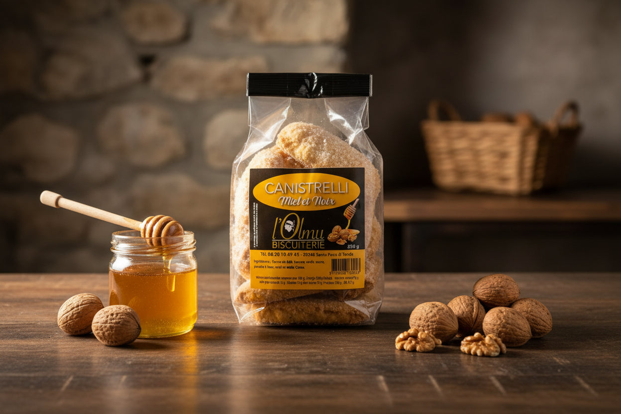 Canistrelli Miel & Noix — Biscuits Corses Artisanaux
