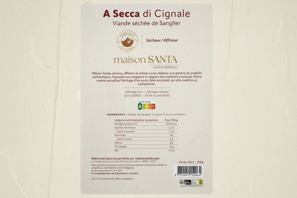 A Secca di Cignale — Viande Séchée de Sanglier 90g