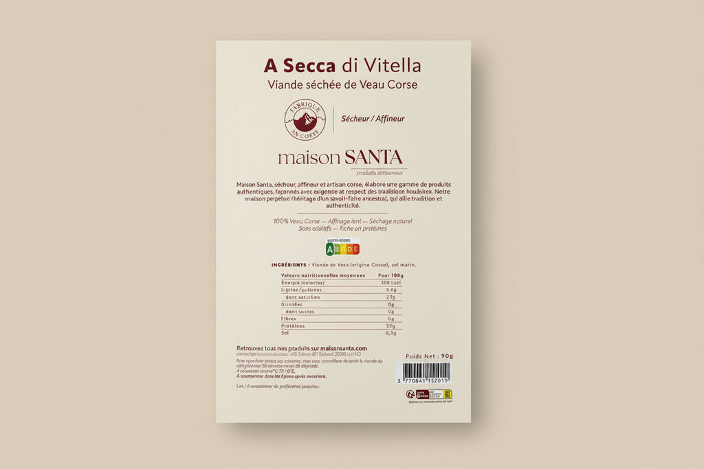 A Secca di Vitella — Viande Séchée de Veau Corse 90g
