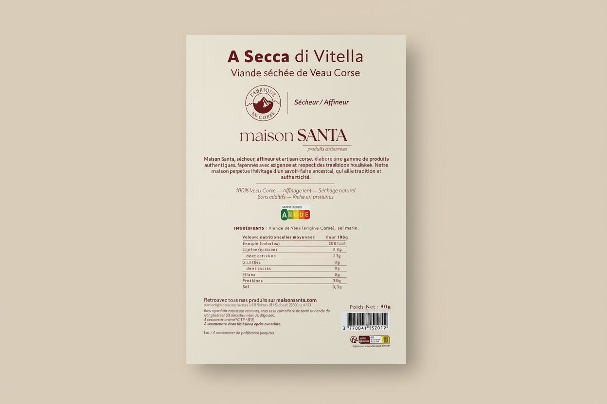 A Secca di Vitella — Viande Séchée de Veau Corse 90g