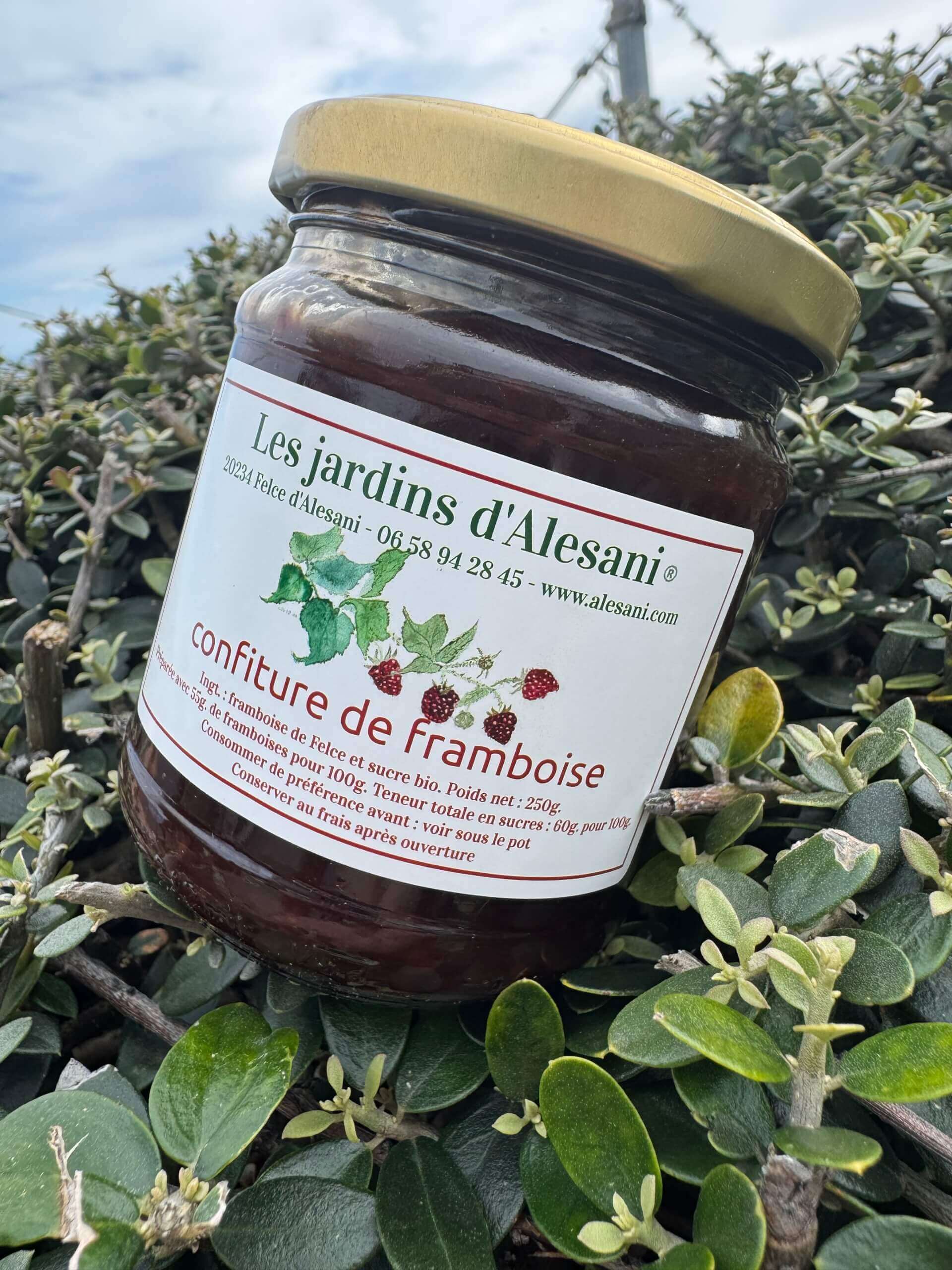 CONFITURE FRAMBOISE JARDIN D ALESANI
